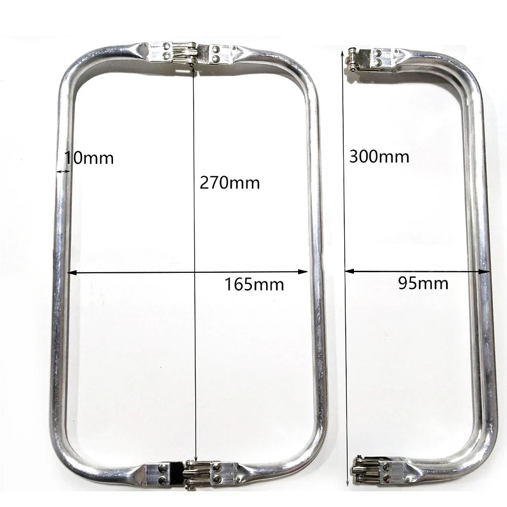 eybag Metal Aluminum Tube Frame Bag Handle Accessories Clutch Bag Parts Bag Frame For Wallet Doctor Purse Frame Aluminum Pipe Clamp