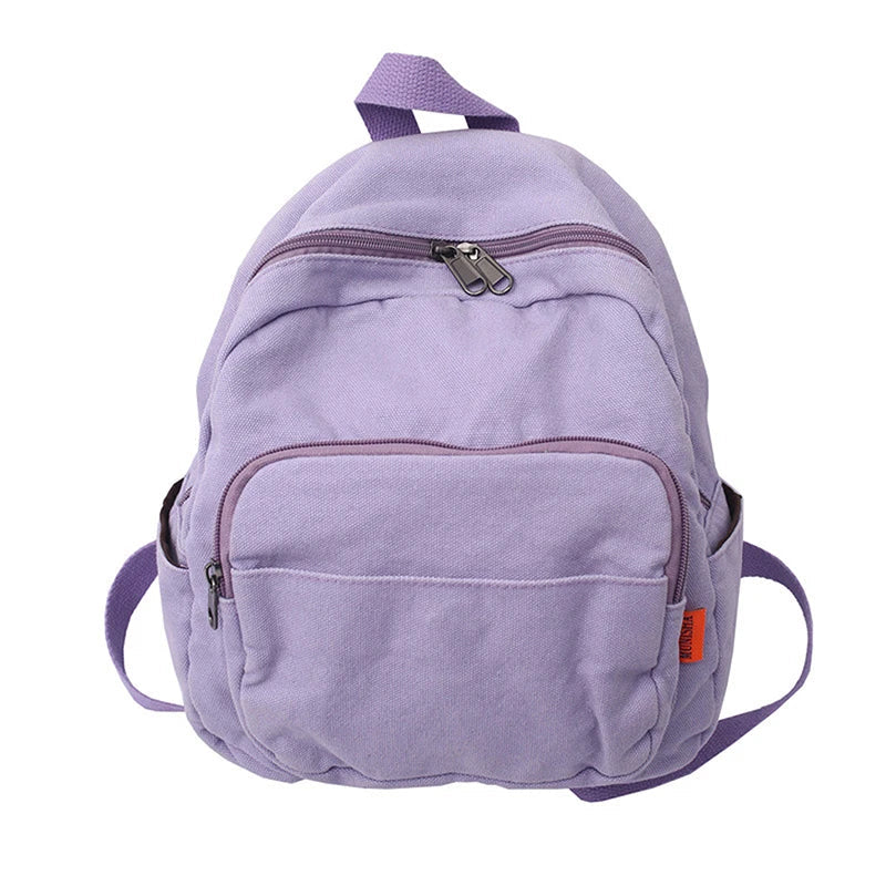 eybag Canvas Women Small Backpack Vintage Feminina School Mini Backpack Women  Bagpack Female Solid Girl Backpack