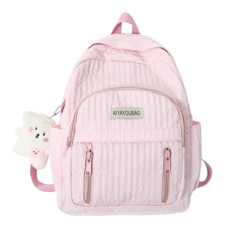 eybag Fresh School Bags For Teenage Girls Cute Sweet Backpacks Japan And Korea Small Book Bags Fashion Pink Nylon Satchels