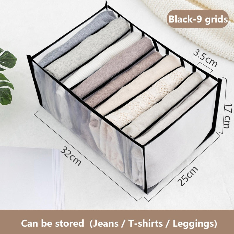 eybag Wardrobe organizer Jeans storage boxes Closet Organizer Foldable Underwear Organizers Pants Storage Dividers Drawer Organizer