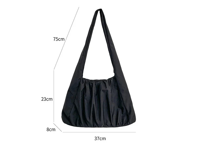 eybag Casual Ruched Women Shoulder Bag Nylon Quilting Tote Bags for Women 2024 Large Commuting Shopper Purses Female Handbag Hobos New