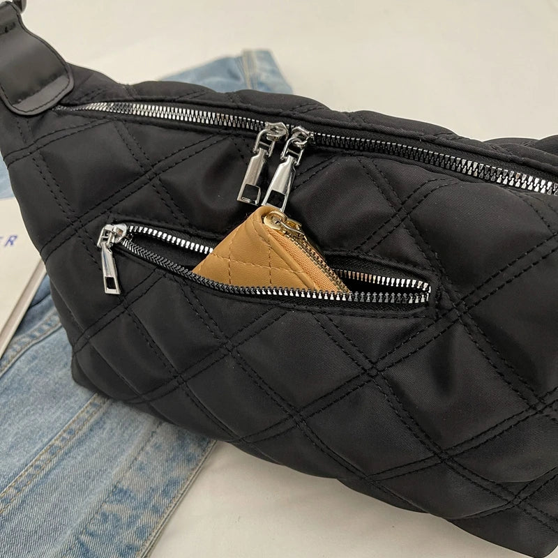 eybag Women's Crossbody Hobo Bags Large Capacity Casual Shoulder Bags Fluffy Canvas Black Hobos Female Travel School Messenger Bag