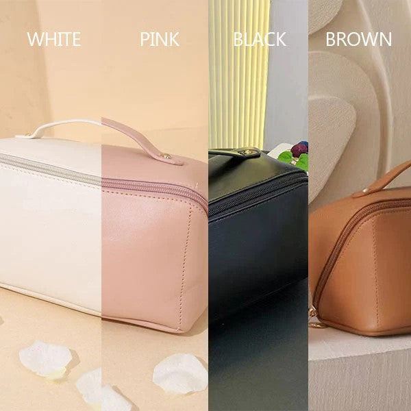 eybag Women Travel Cosmetic Bag PU Leather Make Up Pouch Large-capacity Travel Wash Toiletry Organizer Purse Cosmetic Bag Storage Bag