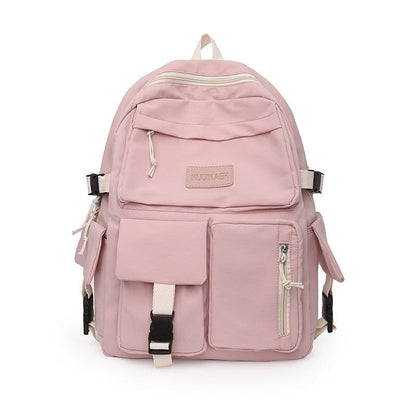 eybag New Korean High Capacity Junior High School Student School Bag Lightweight Simple Travel Bag Canvas Backpacks