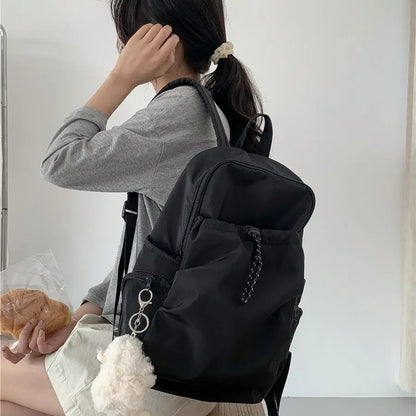 eybag Korean Fashion Commuter Women Backpack LightWeight Nylon Fabric Backpack for Women Causal School Travel Female Small Bag