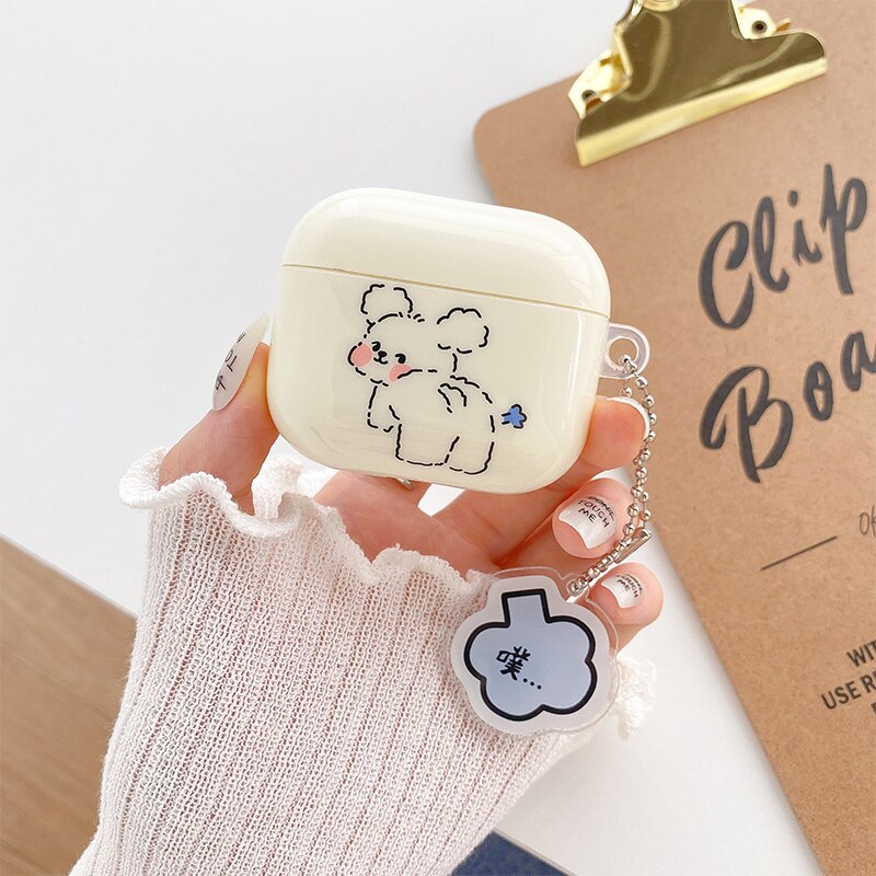 eybag For Airpods 3 Case Funny Farting Puppy Pattern Earphone Case For Airpods Pro Soft Earphone Cover For Air Pod 2 Pro With Ornament