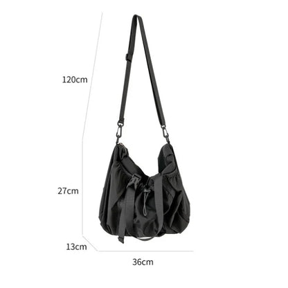 eybag Lazy Style Large Capacity Travel handbag Unisex Lightweight Nylon Fabric Crossbody Travel Bag Leisure Single Shoulder Tote bag