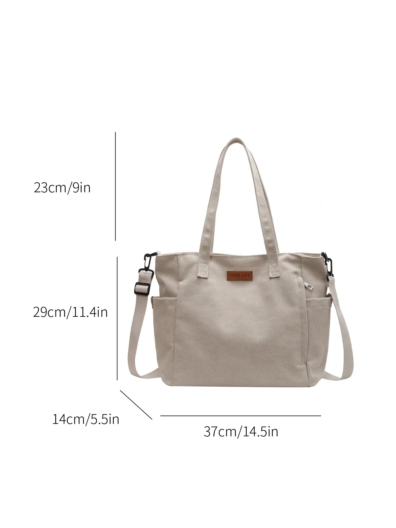 eybag Women's Handbag Business Briefcase Stylish Wear Resistant Shoulder Crossbody Canvas bag 14/15 inch Laptop Handbag for women