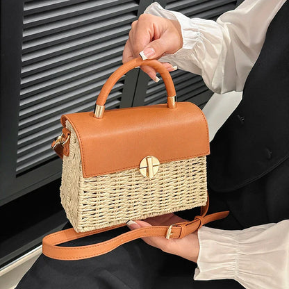 eybag Designer Woven Handbags and Purses Women Shoulder Crossbody Bags New Beach Straw Messenger Bags High Quality