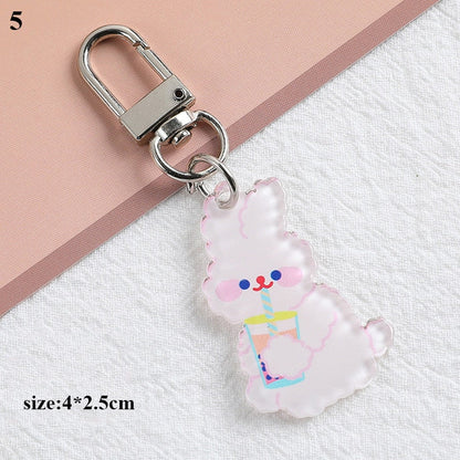 eybag Butterfly Flower Keychain Trendy Transparent Bead Lanyards Keyring Mobile Phone Chains for Women Car Keys Bag Decor Pendant