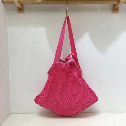 eybag Fashion Design Stitching Design Woven Net Bag for Women Handbag  Large Capacity Casual Ladies Shoulder Bag Big Totes