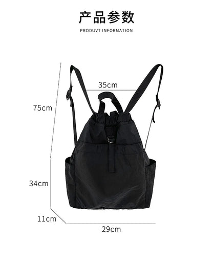 eybag Korean Fashion Women Backpack Shoulder Bag Large Capacity Nylon Commuter Travel Backpacks for Women Causal Girl School Bag