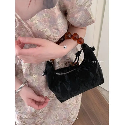 eybag Fashion Beading Handbags for Women Elegant Chinese Style Aesthetic Shoulder Bag Soft Cute Trend 2024 Female Crossbody Bag