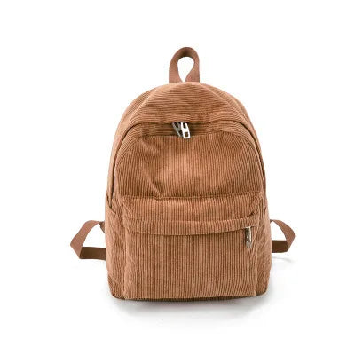 eybag Corduroy Backpack Fashion Women Bookbags Pure Color Shoulder Bag Teenger Girl Travel Bags Female Mochila Striped Rucksack