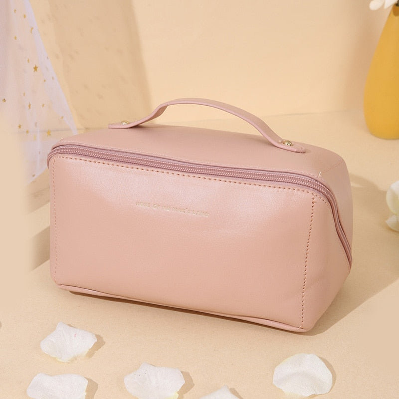 Lkblock Large-Capacity Travel Cosmetic Bag Women Makeup Case Female Toiletries Organizer Portable Storage Makeup Case Or Girls Traveling