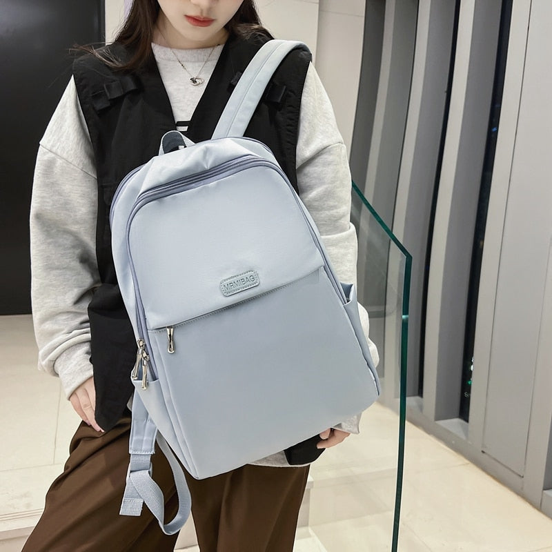 eybag New Solid Color Women Laptop Backpack Female Multi-pocket Travel Bag Schoolbag for Teenage Girl Boy Book Knapsack Mochila