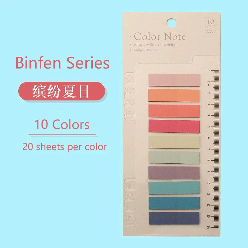 eybag Color Series Self Adhesive Memo Pad Sticky Notes Bookmark Point It Marker Memo Sticker Paper Office School Supplies