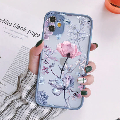 eybag Palm tree Leaves Plant Flower Phone Case for iphone 11 12 13 14 15 Pro Max 7 8 Plus X XR XS MAX Back Shockproof Cover Fundas