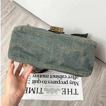 Lkblock New Denim Handbags For Women Korean Fashion Shoulder Bag High Capacity Underarm Bag For Women Versatile Female Shoulder Bag