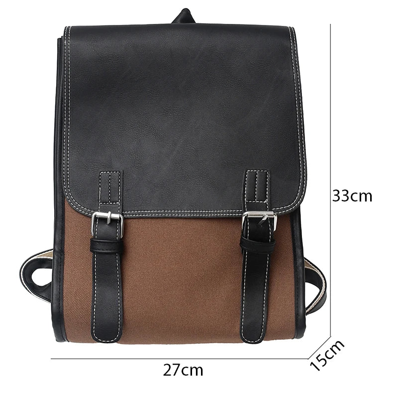 eybag Classic Women Backpacks Girls Leather Designer Canvas PU  Schoolbag Fashion Korean College Travel Cute British Style Mochila