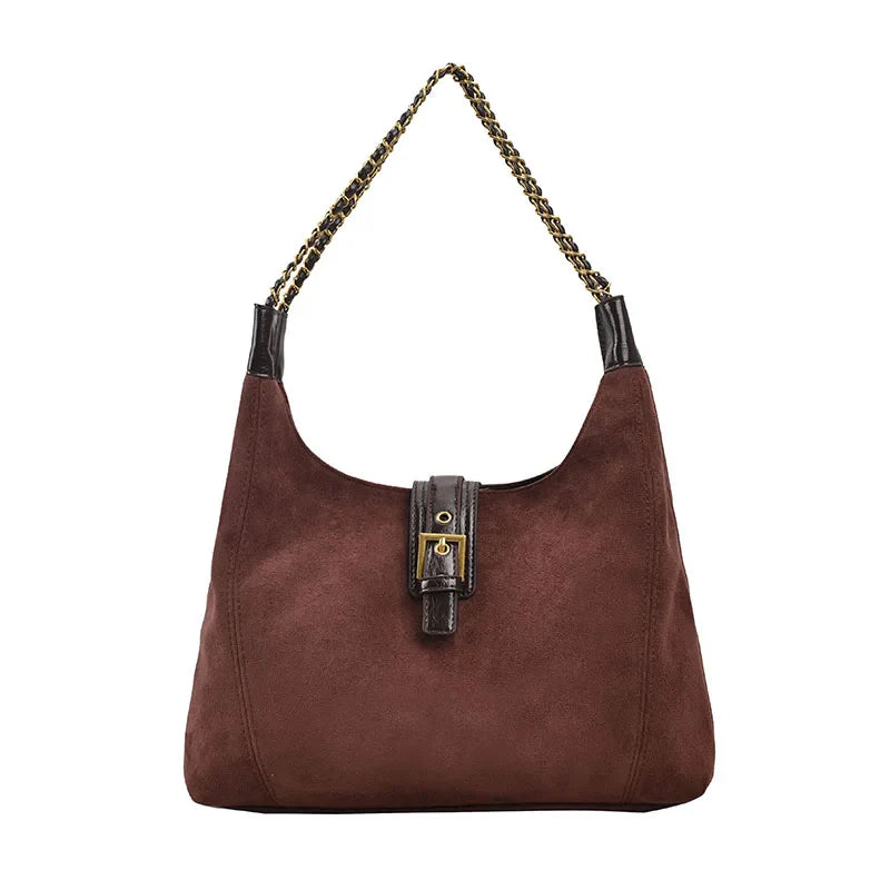 eybag Casual Women Shoulder Bag Faux Suede Tote Handbag Female Shopping Bags Soft Leather Lady Purse Bags High Capacity Totes