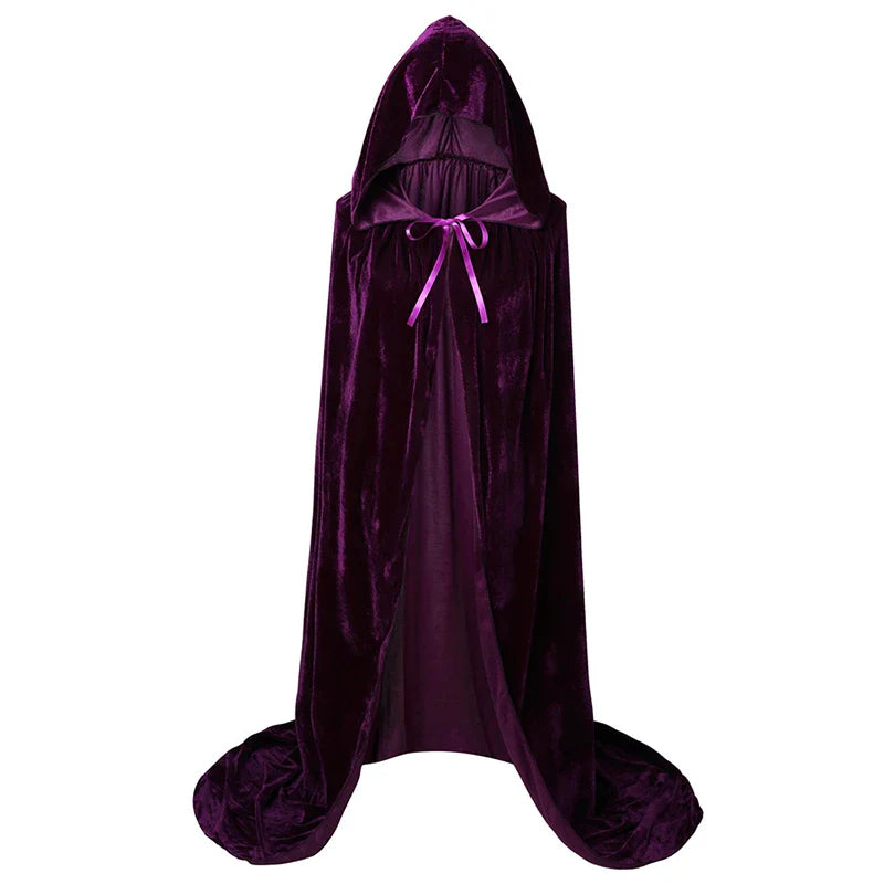 -Halloween Custom Movie Hocus Pocus 2 Witch Cloak Hooded Mary Sarah Winifred Sanderson Sister Cosplay Costume Halloween Adult Girl Long Party Cape