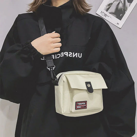 eybag Small Canvas Shoulder Bag Women Casual Canvas Mini Handbags Black/Beige/Purple/Yellow Crossbody Bags Harajuku Style Shoulder Bag