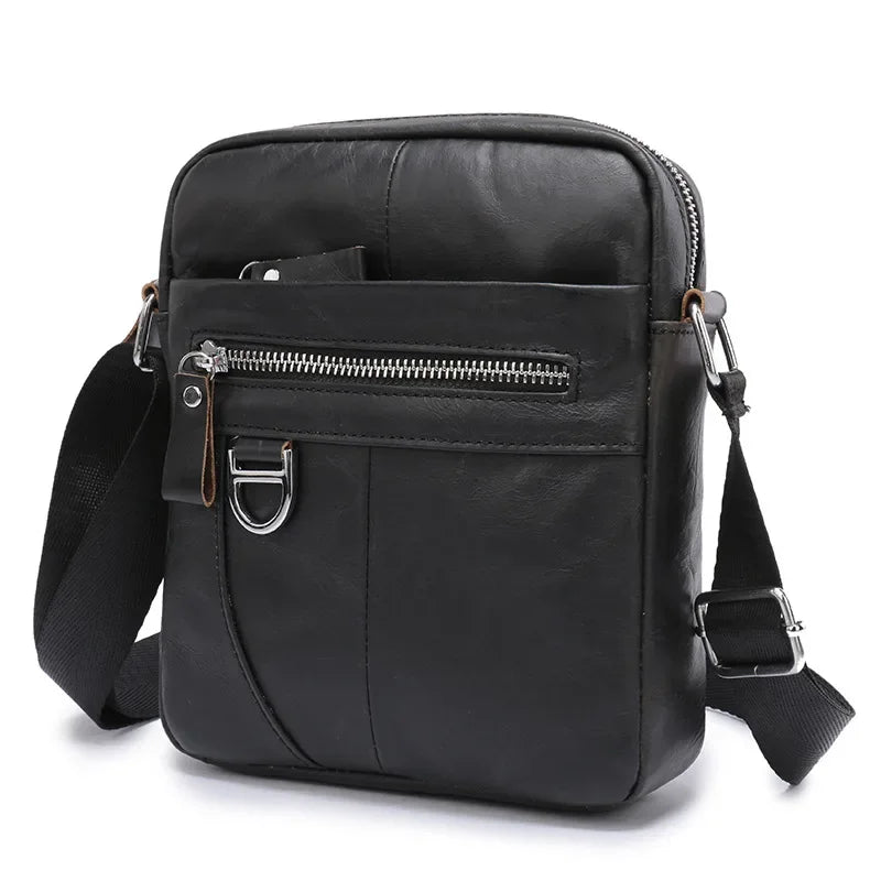 eybag Genuine Leather Men's Messenger Bags Male Crossbody Bag Cow Leather Casual Shoulder Handbag for Men