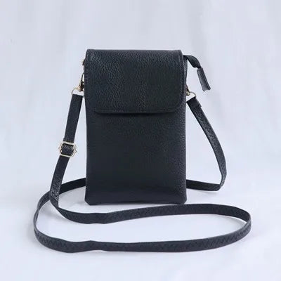 eybag Fashion Women Crossbody Bag PU Leather Mobile Phone Purse Bags Solid Flap Messenger Bag Small Female Shoulder Handbag for Women