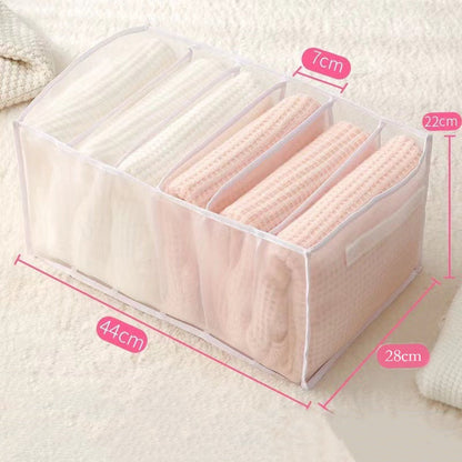 eybag Jeans Sweater Storage Box Foldable Closet Organizer Drawer Divider Organizer For Pants Clothes Underwear Socks Organizer Boxes