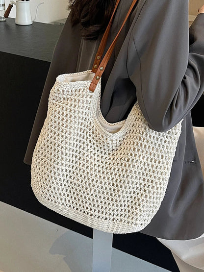 eybag Large Woven Straw Tote Handbags and Purses Shouler Bags for Women New Casual Summer Beach Ladies Messenger Bags High Quality