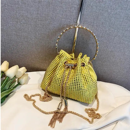 eybag Designer Chain Rhinestone Bucket Bags Totes Handbag Purses Women Shoulder Crossbody Bags New Evening Clutch Bag