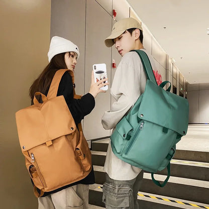 eybag Korean Cool Backpack For Women Men Simple Pure Color Waterproof School Bags For Teenage Girls Collage Student Book Bag Mochilas