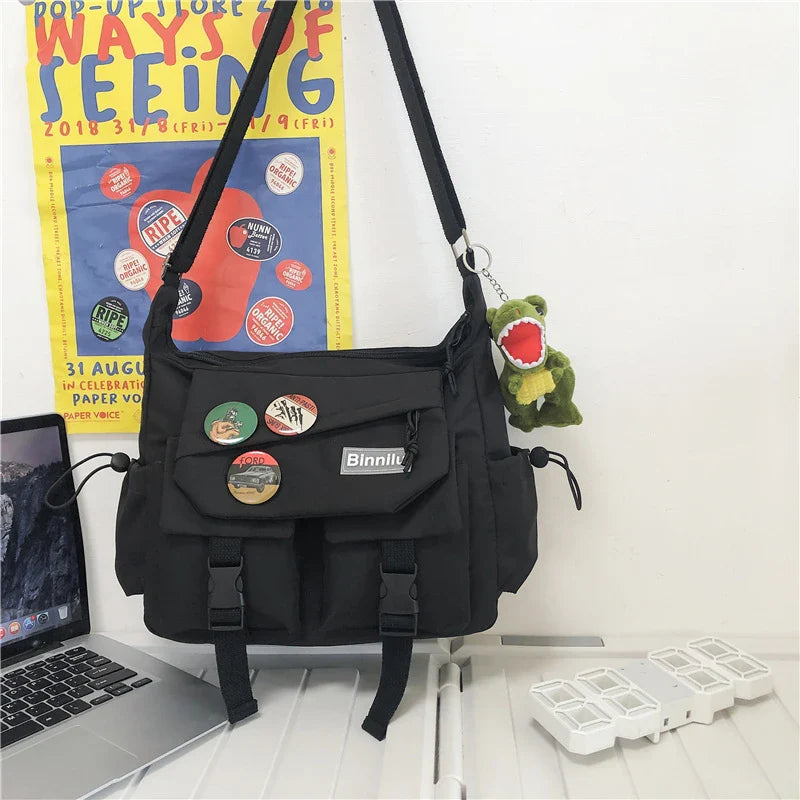 eybag Nylon Satchels Large Capacity Shoulder Bag For Women Japanese and south Korean style Messenger Bags Patchwork Fashion Packages