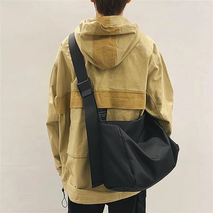 eybag Large Capacity Messenger Bag Crossbody Bag Hip-hop Harajuku Student Bag Unisex High Quality Nylon Travel Outdoor Fitness Bag