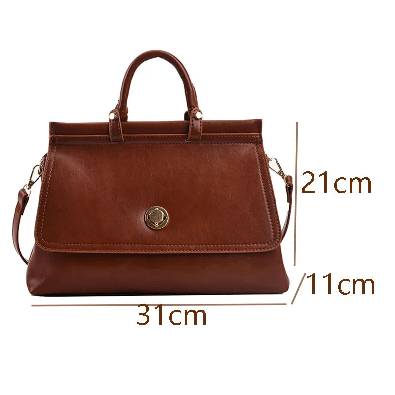 eybag Vintage PU Messenger Bag For Women High Quality Fashion All-Match Handbags Female Commuter Messenger Bag