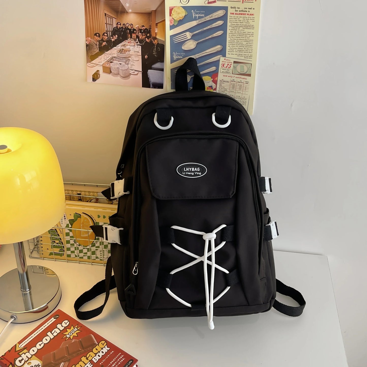 eybag Sense Size Schoolbag Girl Middle School Girl Retro High Value High School Student Backpack Girl