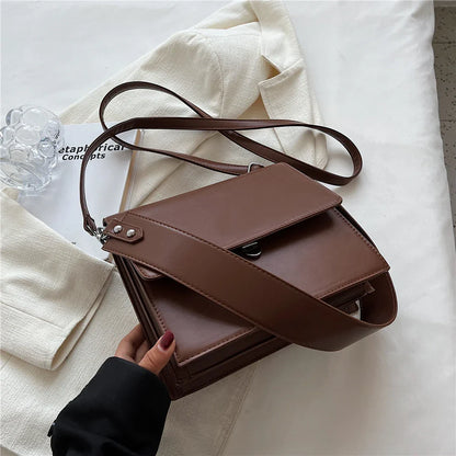 eybag Double Layers Underarm Shoulder Bags For Women Trend Designer Square Flap Crossbody Bag PU Leather Ladies Handbags