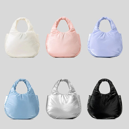 eybag Cute Small Puffer Bag Padded Women Handbags Lightweight Nylon Shoulder Crossbody Bags Mini Tote Bag Casual Female Purses 2024