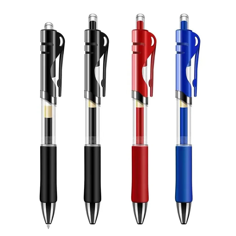 eybag Retractable Gel Pen,Black, Red,Blue Ink Ballpoint for Writing,Office and School Supplies,Stationery,0.5mm Retractable,12 Pcs Box