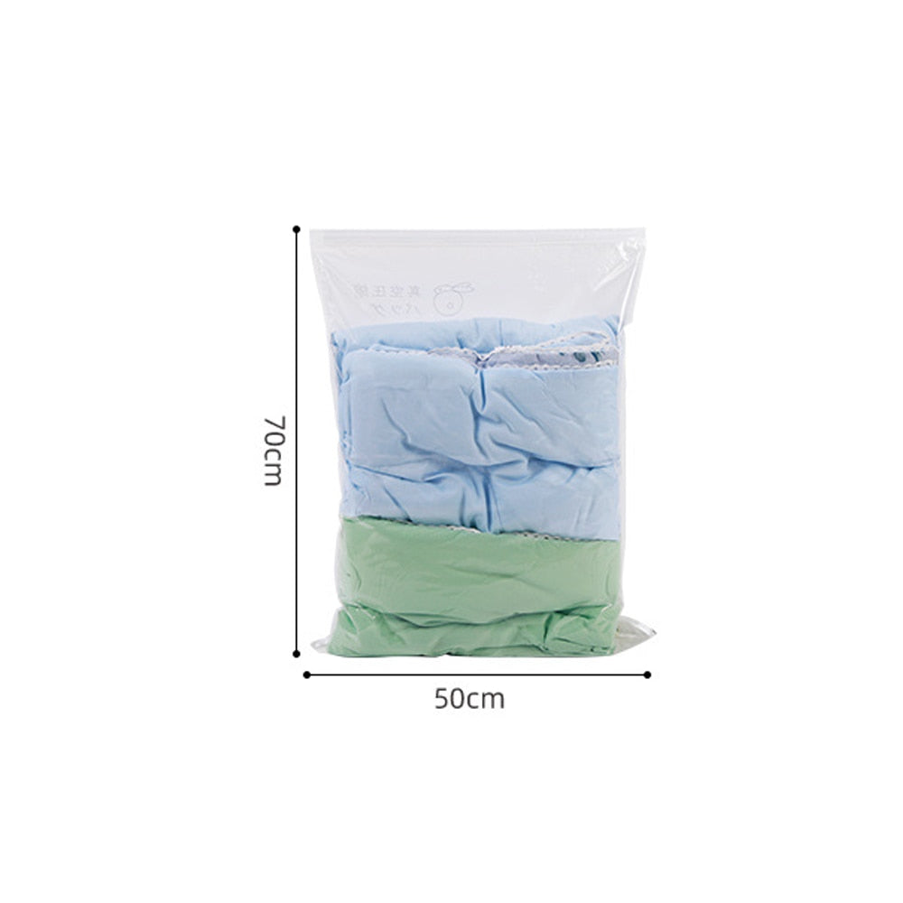 eybag High Capacity Vacuum Bag Package Compressed Organizer for Quilts Clothes Transparent Space Saving Seal Bags Foldable Storage Bag