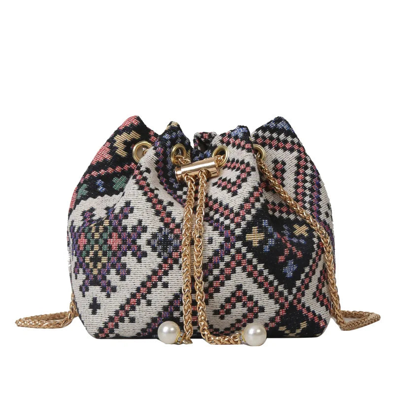 eybag Shopper Bags For Women Trend 2024 Cross Body Bohemian Bucket Plaid Women's Shoulder Bag Korean Popular Luxury Designer