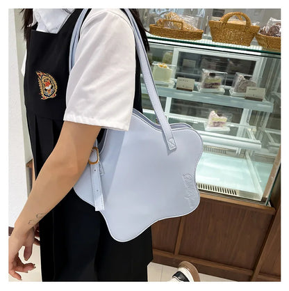 eybag Star Yellow Y2k Handbag Women Harajuku Pu Leather Chic Solid Jk Shoulder Bag Ladies Retro Cute Lolita Mini Bag Aesthetic