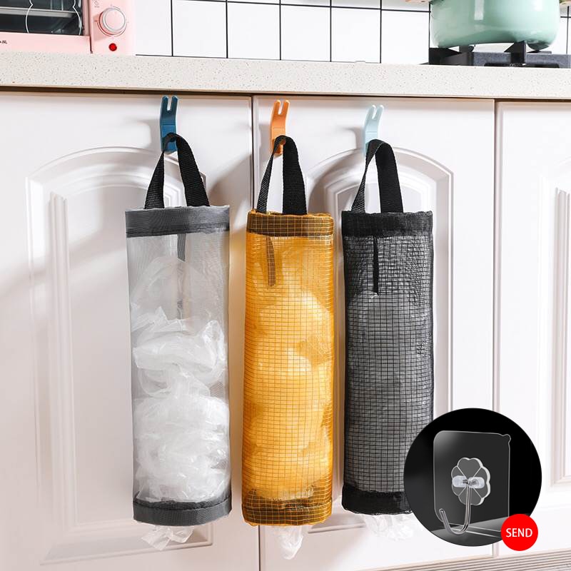 eybag Garbage Bag Storage Kitchen Garbage Organizer Plastic Bag Holder Organizing Hanging Garbage Collection Storage Bag