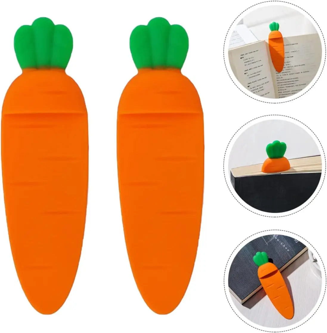 eybag 1Pcs Cute Cartoon Carrot Bookmarks Book Holder Binder Index Divider Reading Auxiliary Tools Student Stationery School Supplies