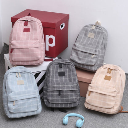 eybag Fashion College School Bag Backpacks for Women Striped Book Packbags for Teenage Girls Men Travel Shoulder Bags Rucksack