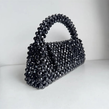 eybag Handmade Bead Bag Big Hand-Woven Handbags Unique Designer Ladies Party Bag Top-handle Phone Purses and Handbags