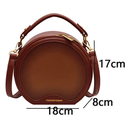 eybag Retro Fashion Circular Bags For Women High Quality Texture Chic Shoulder Bag Female All-Match Messenger Bags