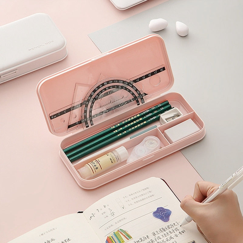 eybag Kawaii Macaron Style Pencil Cases High Capacity Pen Boxs Simple Cute Stationery Storage School Office Supplies for Kids Gift