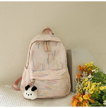 eybag Middle School Students Nylon Shoulders Backpack Large Capacity Schoolbag Teen Girls Sweet Cute Backpacks Outdoor Travel Backpack